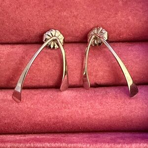 Silver Wishbone Earrings